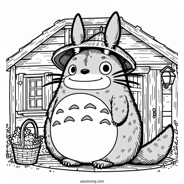My Neighbor Totoro Coloring In For Kids