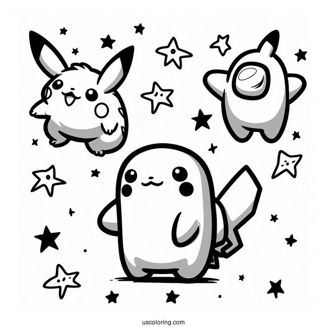 Pikachu Pokemon Among Us