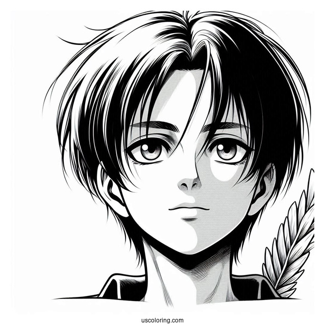 Eren Yeager Attack On Titan Coloring Page