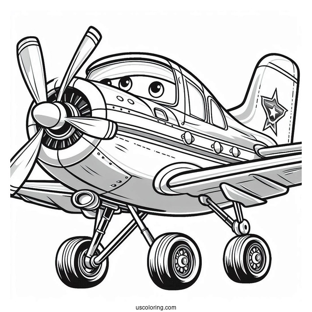 Plane From Cars Movie To Color