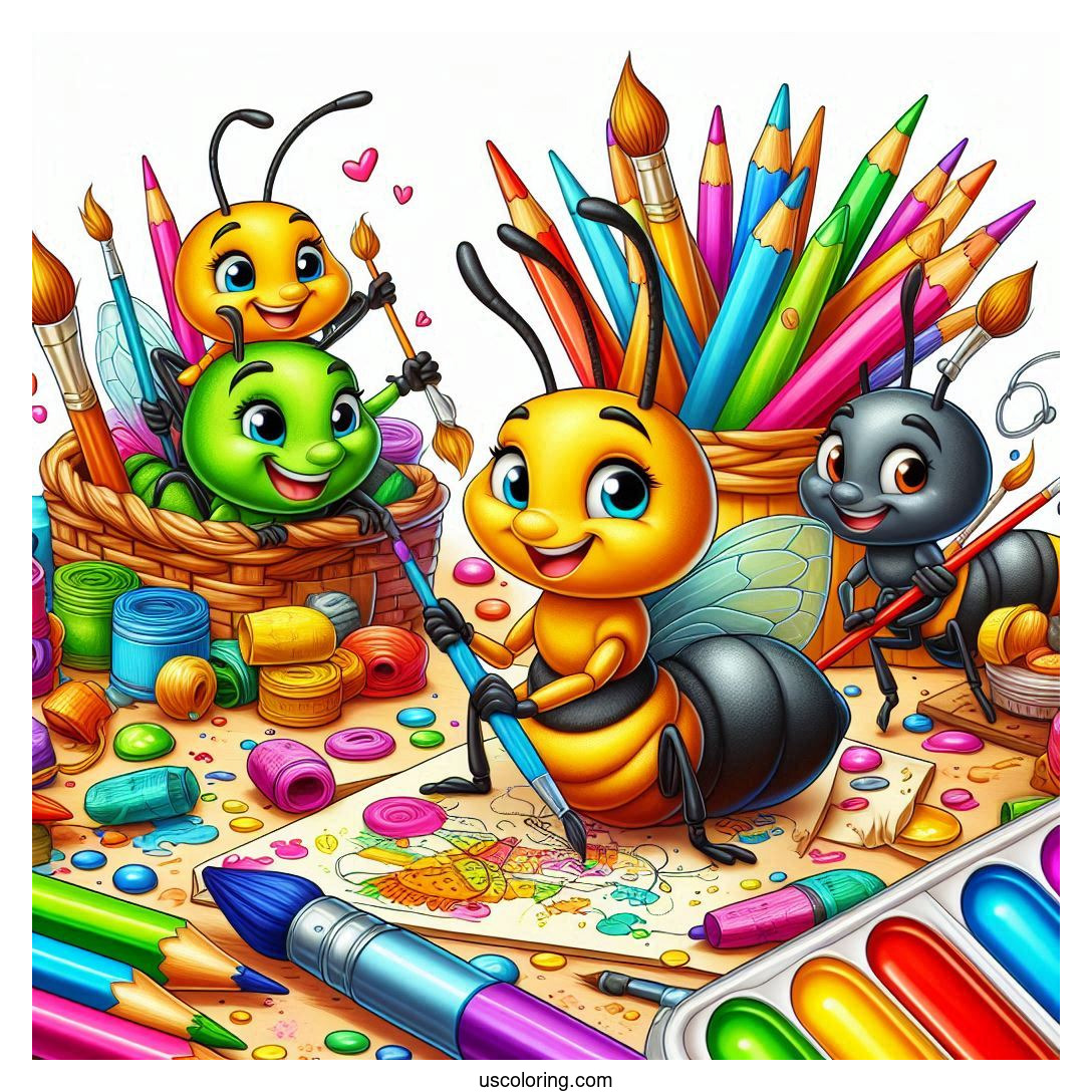 Ants Coloring Pages Featured Image