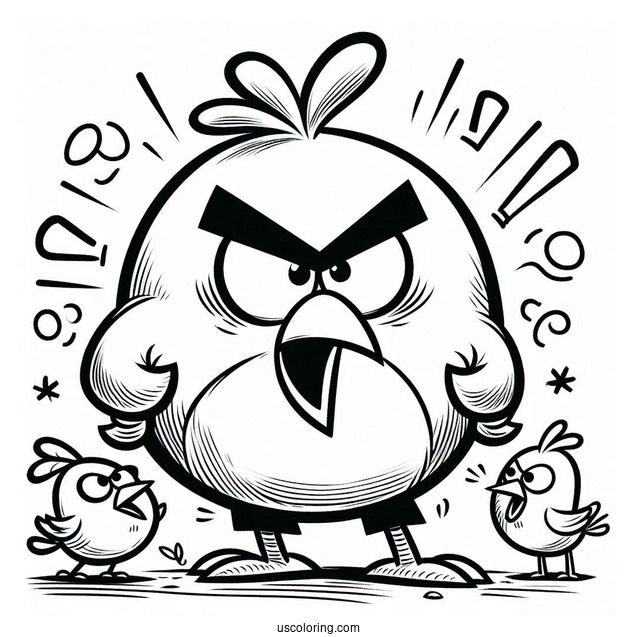 Hal Angry Bird Coloring Page