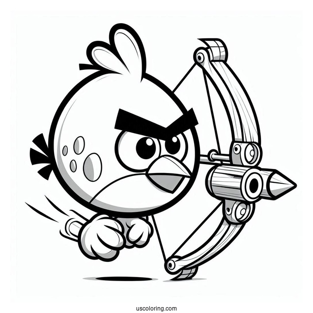 Angry Birds Slingshot Coloring Sheet