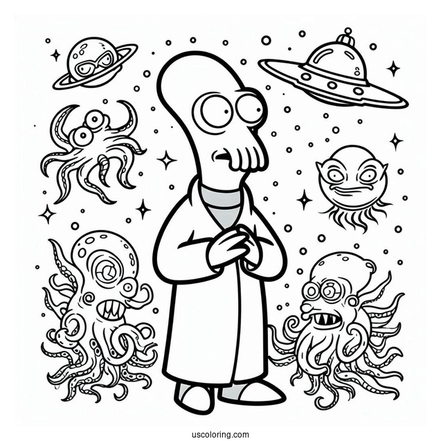 Dr Zoidberg From Futurama Coloring Page