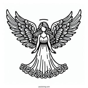 Simple Outline Of Angel Wings