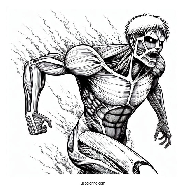 Coloring Sheet Of Colossal Titan From Attack On Titan