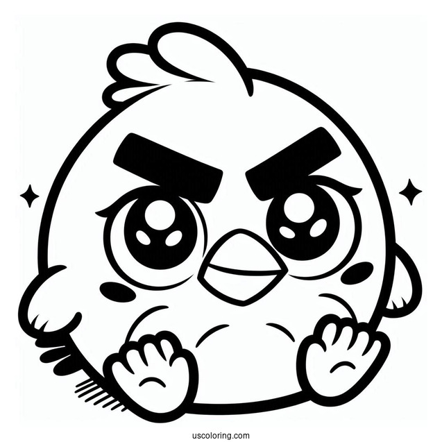 Chibi Chuck Angry Birds Coloring In