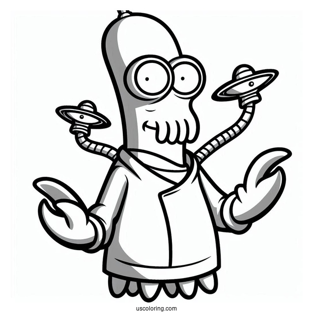 Dr Zoidberg From Futurama Coloring Page