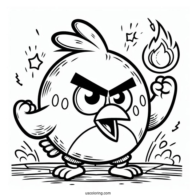 Hal Angry Bird Coloring Page