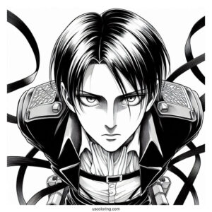 Eren Yeager Attack On Titan Coloring Page