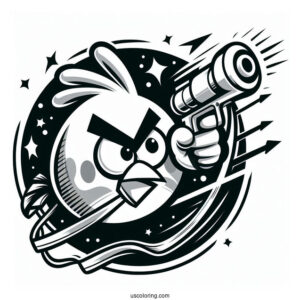 Angry Birds Slingshot Coloring Sheet