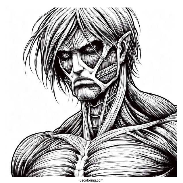 Coloring Sheet Of Colossal Titan From Attack On Titan