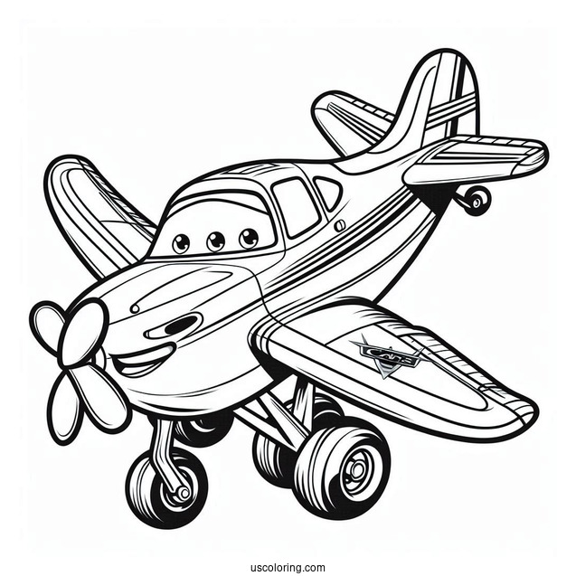 Plane From Cars Movie To Color