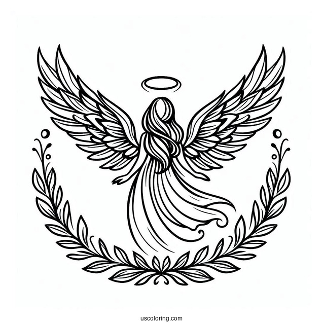 Simple Outline Of Angel Wings