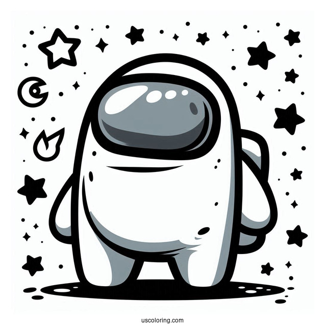 Coloring Sheet of Charizard Among Us