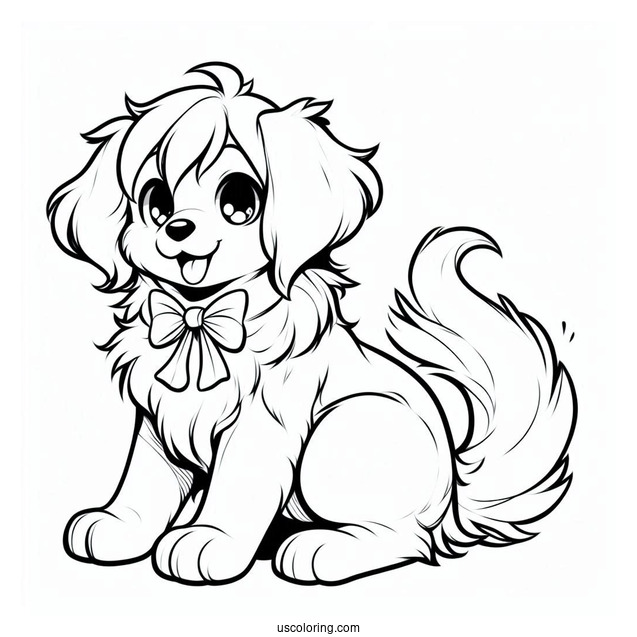 Easy Manga Dogs Anime Outline To Color