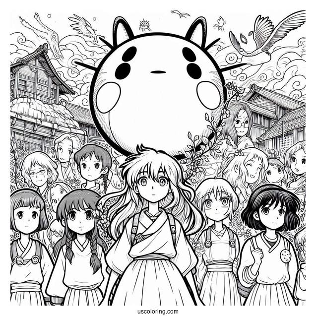 Spirited Away Coloring Sheet