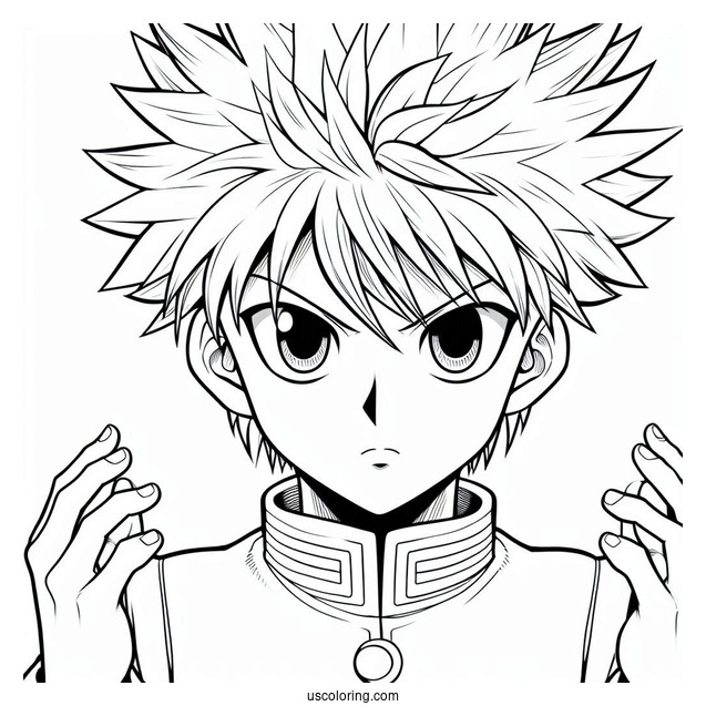 Hunter X Hunter Gon, Killua, Kurapika, Leorio Coloring Sheet