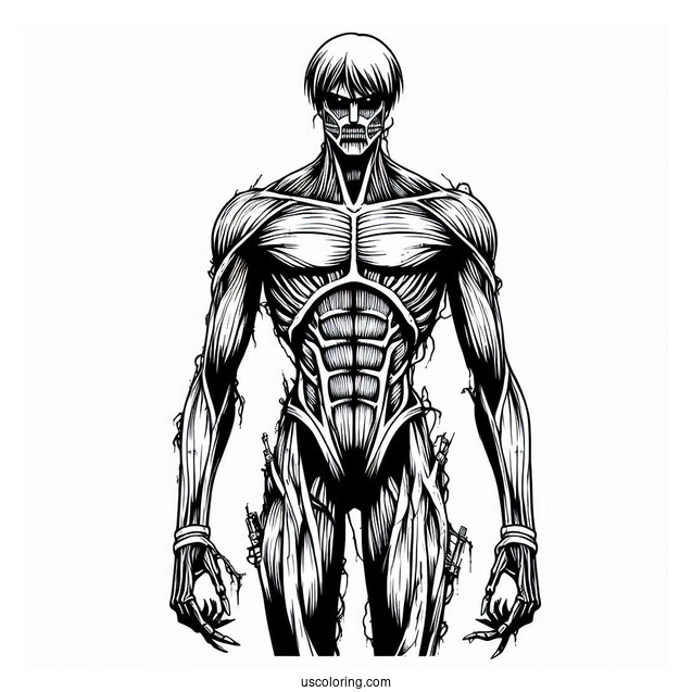 Coloring Sheet Of Colossal Titan From Attack On Titan