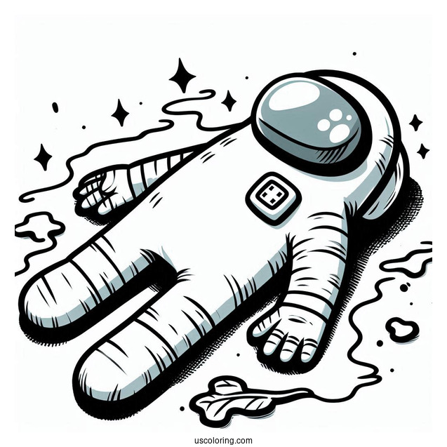 Coloring Sheet of Crewmate_s Dead Body