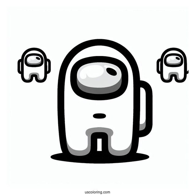 Easy Flash Among Us to Color for Kids