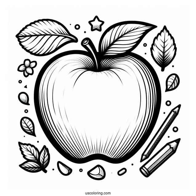 Simple Apple Stencil