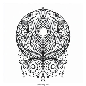 Line Art Abstract Coloring Page