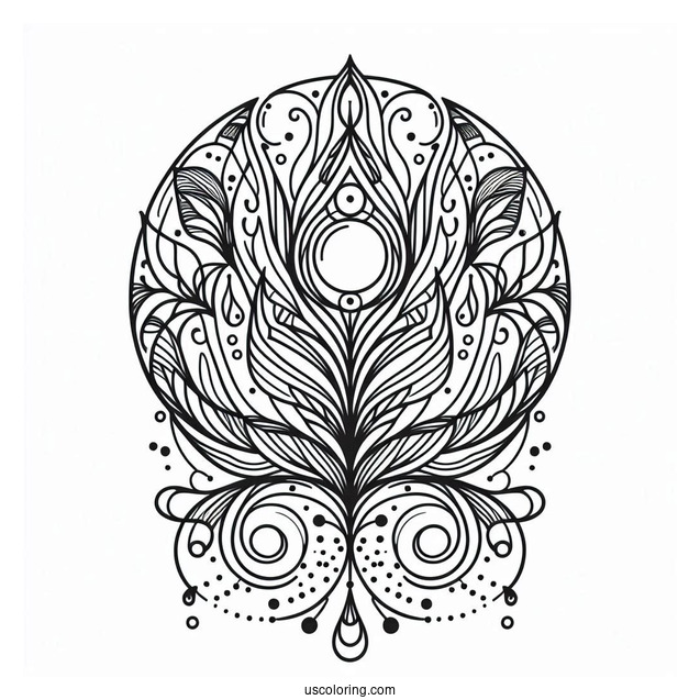 Line Art Abstract Coloring Page