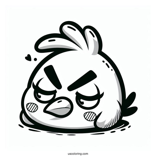 Coloring Page Of Kawaii Angry Birds Blues
