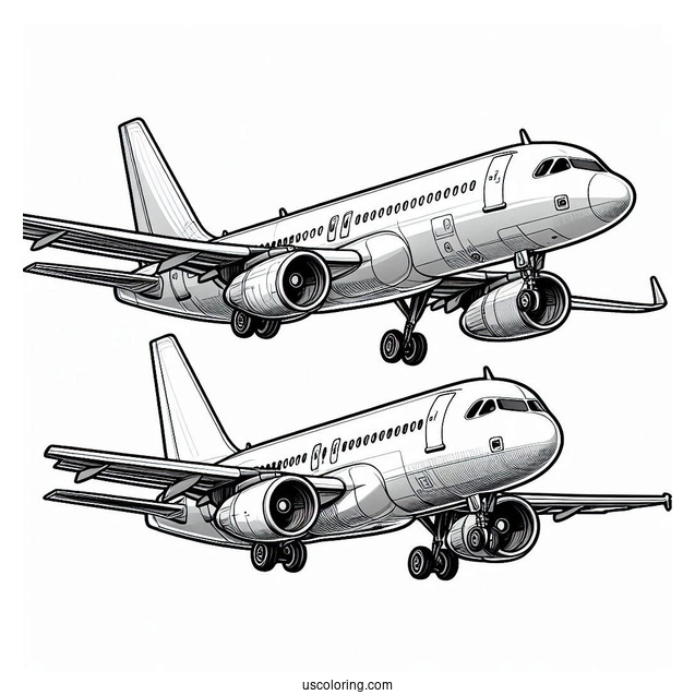 Airbus A320 Double Decker Plane
