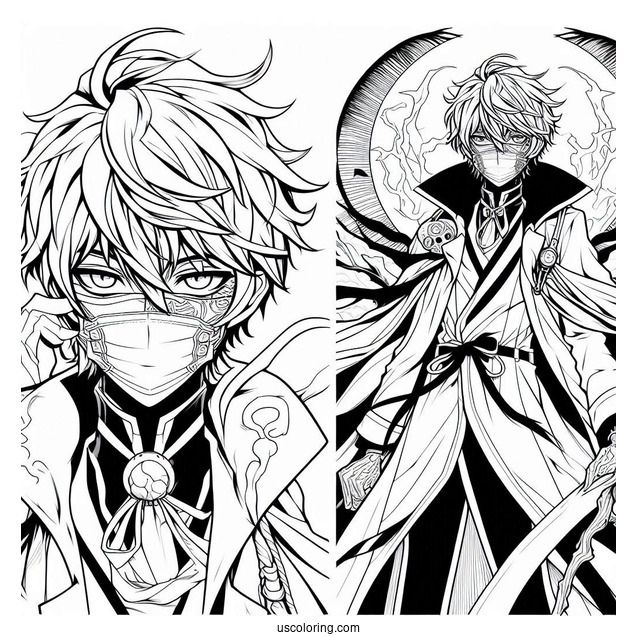 Coloring Sheet Of Dr. Gray-Man Hallow Anime