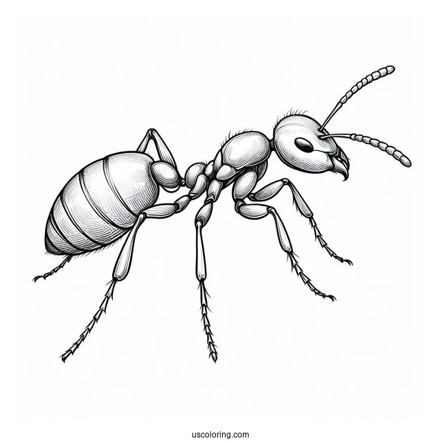 Anatomy Of An Ant Coloring Page