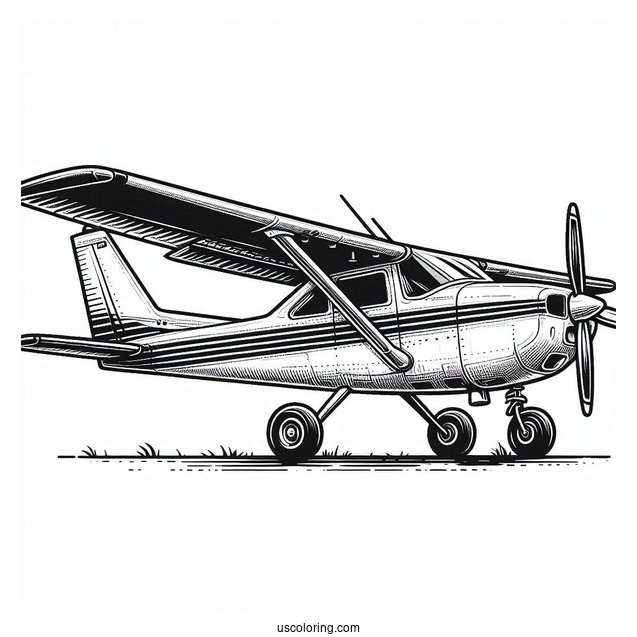 Cessna 172 Airplane Coloring Page