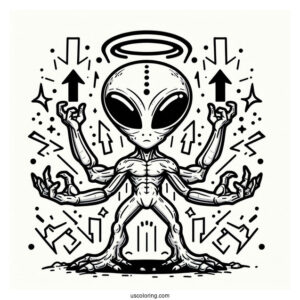 Upgrade The Alien From Ben 10 Coloring Sheet