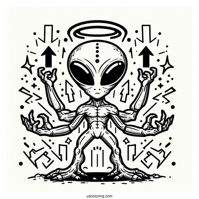 Upgrade The Alien From Ben 10 Coloring Sheet