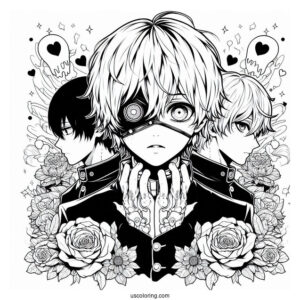 Tokyo Ghoul Coloring Page