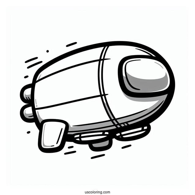Among Us the Airship Coloring Sheet