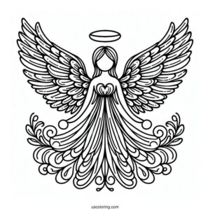 Simple Outline Of Angel Wings
