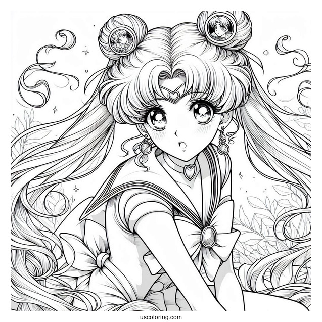 Realistic Sailor Moon Usagi Coloring Sheet
