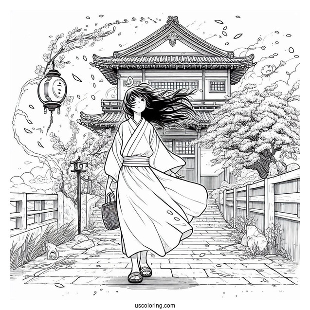 Spirited Away Coloring Sheet
