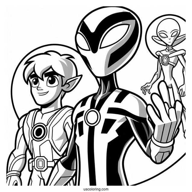Ben 10 Alien Coloring Page