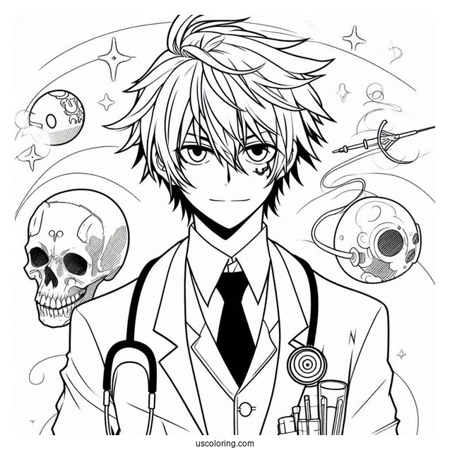 Coloring Sheet Of Dr. Gray-Man Hallow Anime