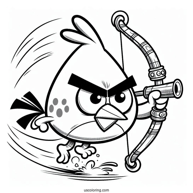 Angry Birds Slingshot Coloring Sheet