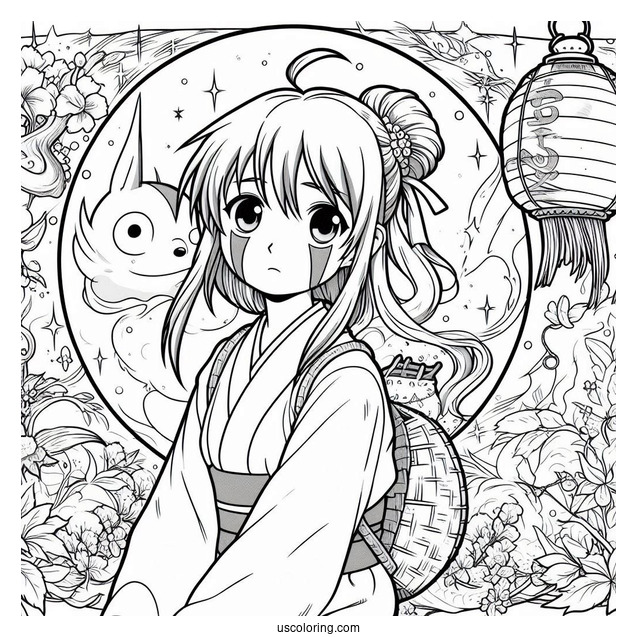 Spirited Away Coloring Sheet