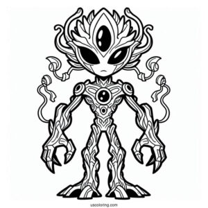 Upgrade The Alien From Ben 10 Coloring Sheet