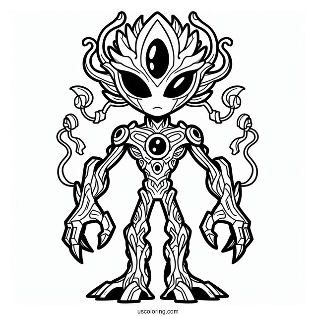 Upgrade The Alien From Ben 10 Coloring Sheet