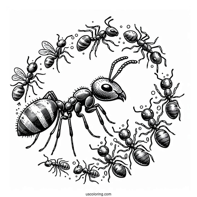 Ant Coloring Page Life Cycle
