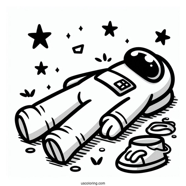 Coloring Sheet of Crewmate_s Dead Body