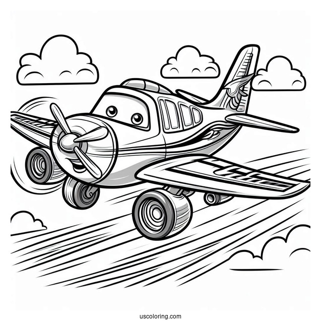 Plane From Cars Movie To Color