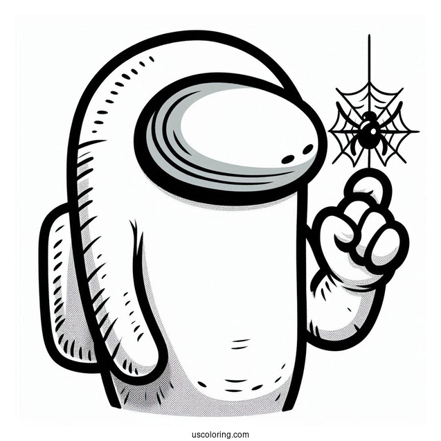 Among Us Spider-Man Using Web